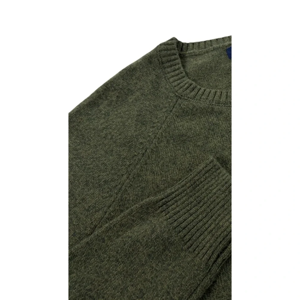 NEW J.CREW OLIVE GREEN SUPERSOFT LAMBSWOOL BLEND CREWNECK SWEATER AA027 SZ M